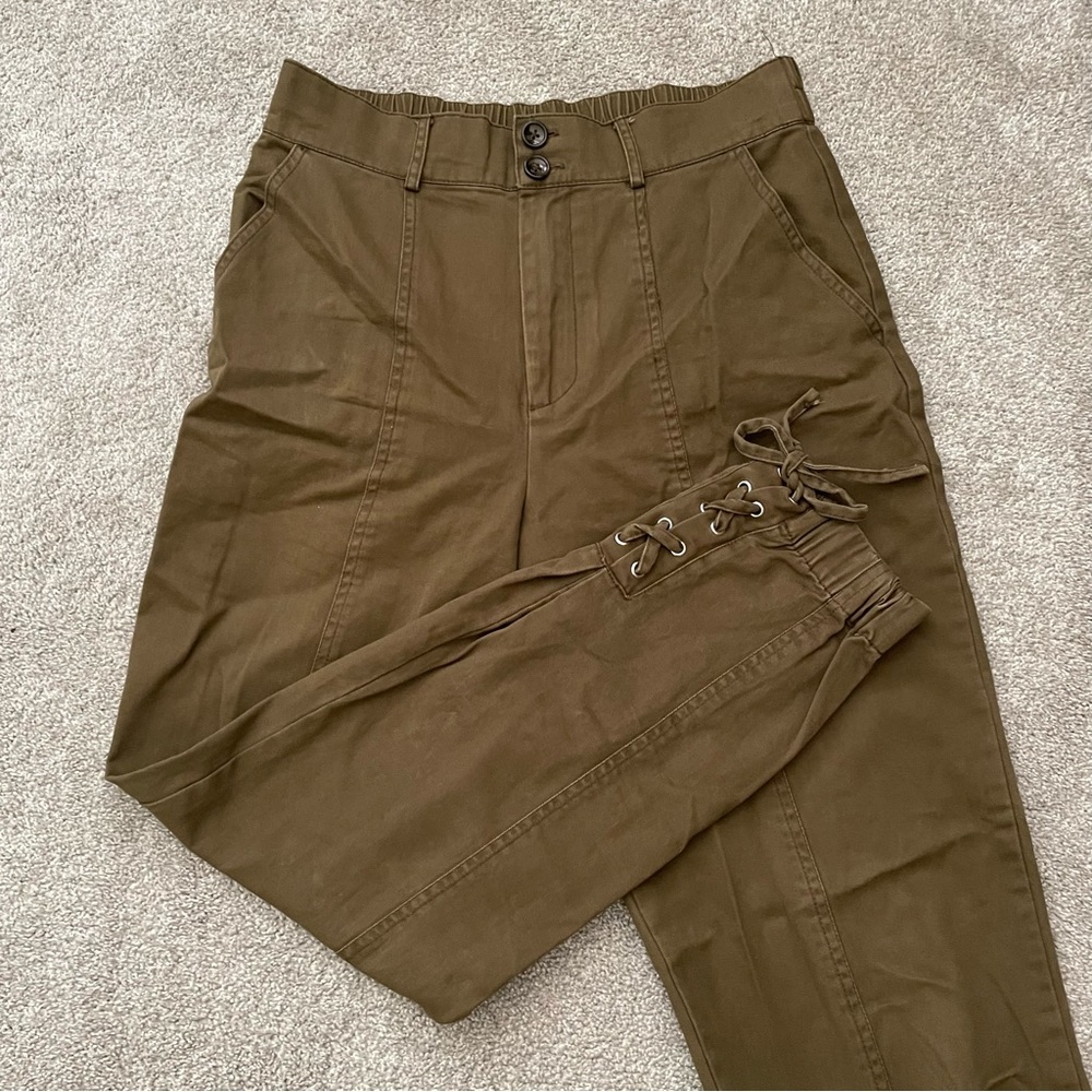 Lace-Up Olive Green Pants 🫒